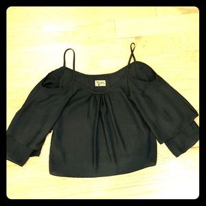 Show me your mumu cold shoulder blouse black